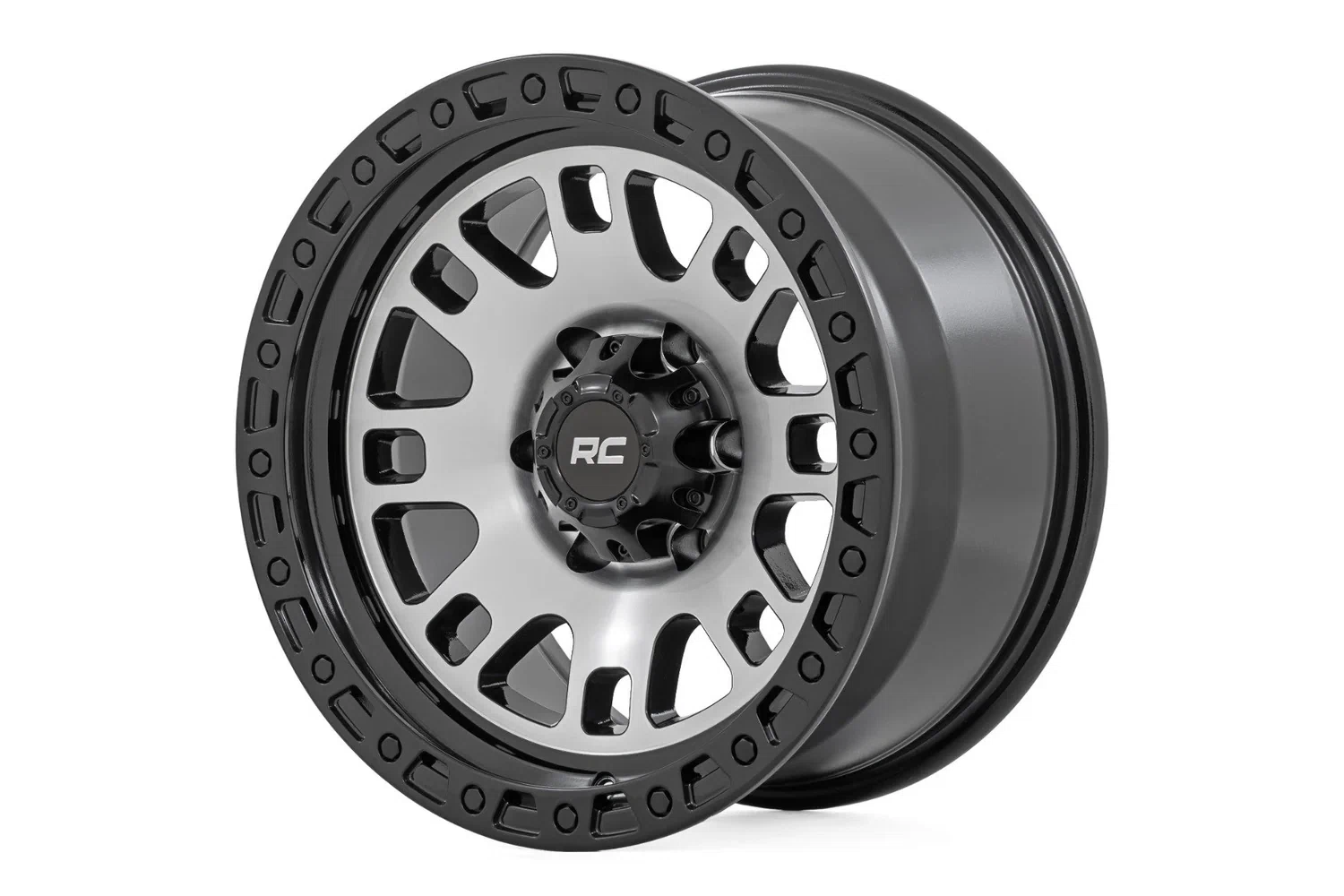 82 Series Wheel_One-Piece_Machined Semi Gloss Black_17x9_5x5_-12mm